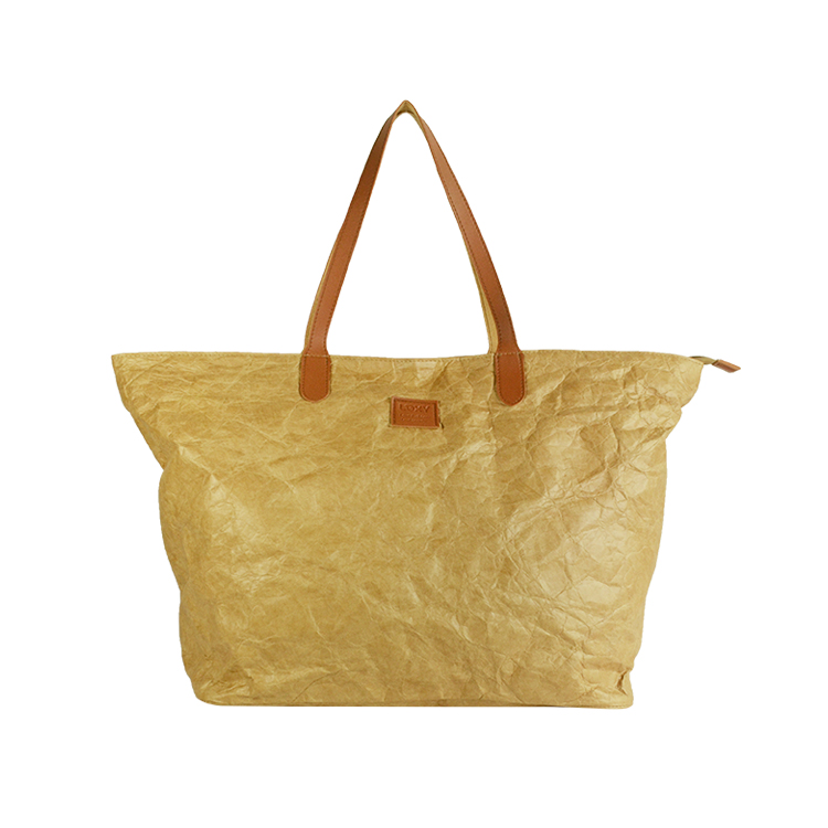 定做水洗牛皮杜邦紙單肩包日式簡約 創意豎款手提包